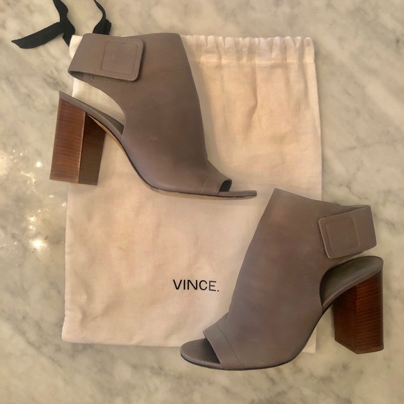 VINCE Faye Peep-toe Cutout Booties - Picture 6 of 8